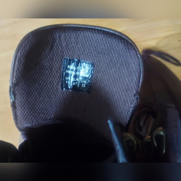 RED ALE BY ALESBURY MEN'S BROWN FAUX LEATHER HIKING BOOTS SIZE 13 NWOB - Picture 10 of 12